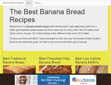 Tablet Screenshot of bestbananabreadrecipes.com